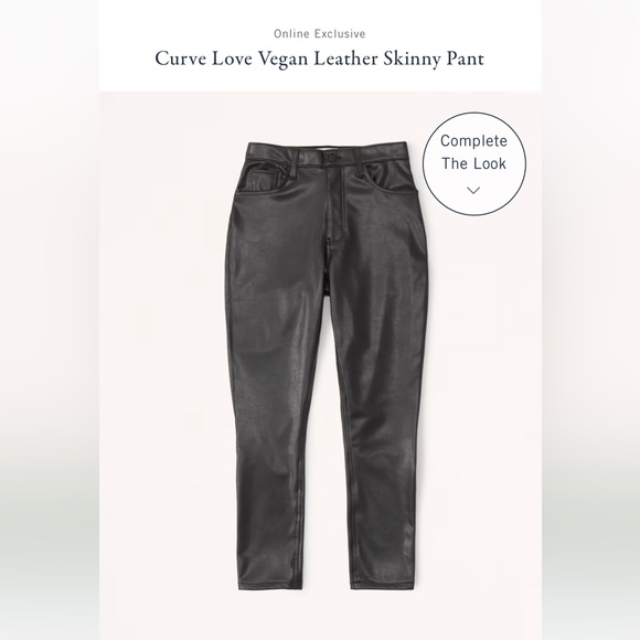Abercrombie Curve Love Vegan Leather Skinny Pant - Picture 3 of 6